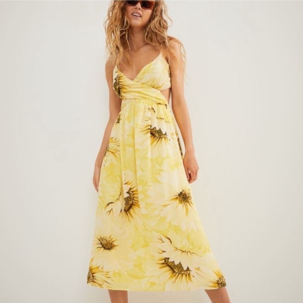 Yellow Floral Maxi Dress